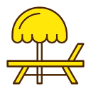 Beach chair icon