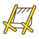 Beach chair icon