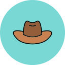 sombrero de vaquero icon