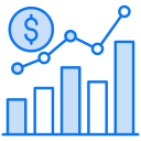 gráfico de acciones icon