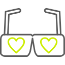 gafas de corazón icon