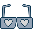 gafas de corazón icon