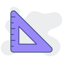 regla triangular icon