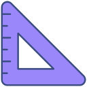 regla triangular icon