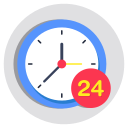 24 horas al día, 7 días a la semana icon