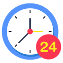 24 horas al día, 7 días a la semana icon