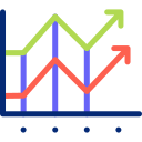 gráfico de líneas icon