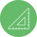 regla triangular icon