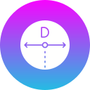 diámetro icon