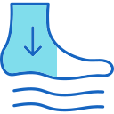 Flat foot icon