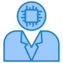 hombre robot icon