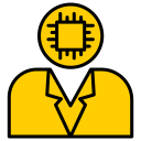 hombre robot icon