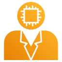 hombre robot icon