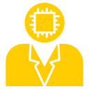 hombre robot icon