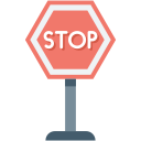 tablero de señal de stop 