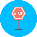 tablero de señal de stop 