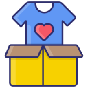 caja de donación de ropa icon