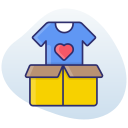 caja de donación de ropa icon