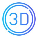 película en 3d icon