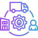 gestión de la cadena de suministro icon
