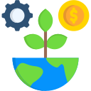 economía verde icon