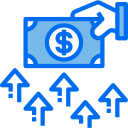 billete de un dólar icon