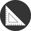 regla triangular icon