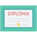 certificado de diploma icon