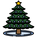 decoración del árbol de navidad icon