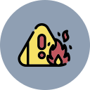 advertencia de incendio icon