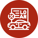 préstamo de automóvil icon