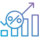 gráfico de acciones icon