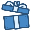 caja de regalo abierta icon