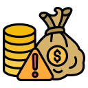 riesgo financiero icon