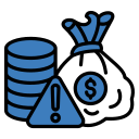 riesgo financiero icon