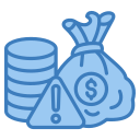 riesgo financiero icon