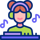 disc jockey animated icon