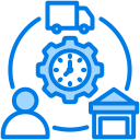 optimización de la cadena de suministro icon