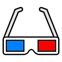 gafas 3d icon