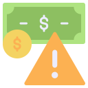 riesgo financiero icon