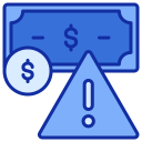 riesgo financiero icon