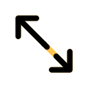 cambiar el tamaño de la flecha en diagonal icon