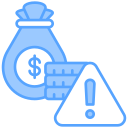 riesgo financiero icon