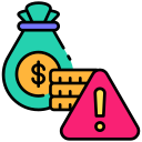 riesgo financiero icon