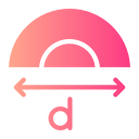 diámetro icon