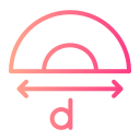 diámetro icon