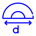 diámetro icon