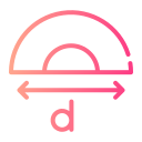 diámetro icon