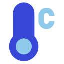 termómetro en grados celsius icon