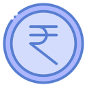 moneda de rupia icon